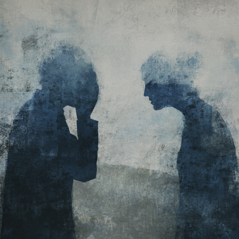 two people struggling to communicate